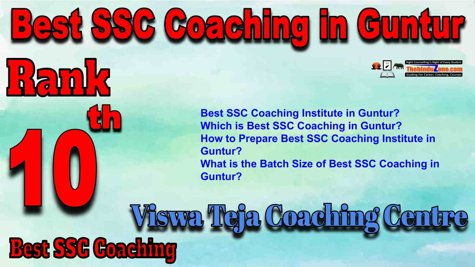 Rank 10 Best SSC Coaching in Guntur