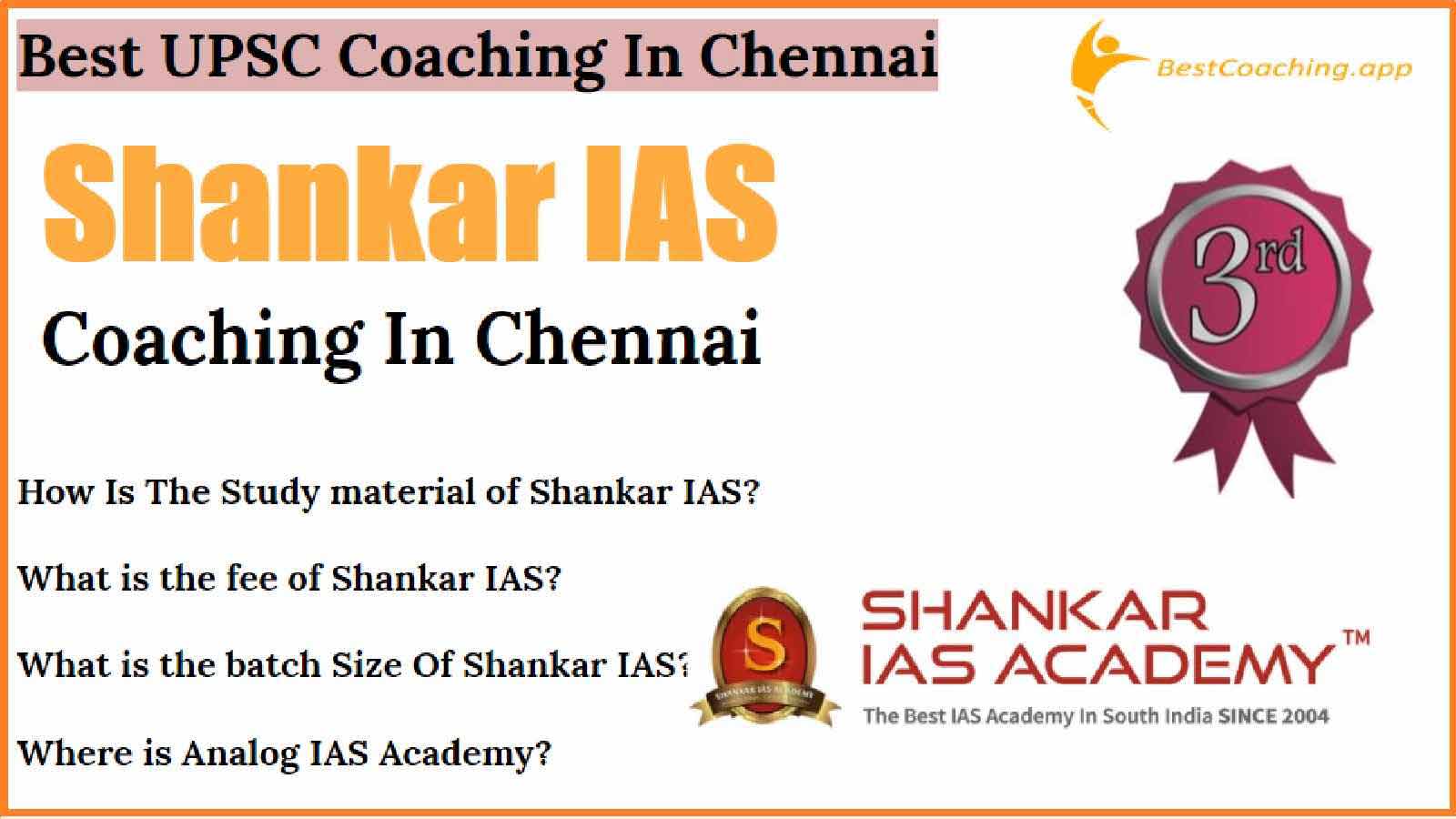 Rank 3 Best IAS Coaching In Chennai