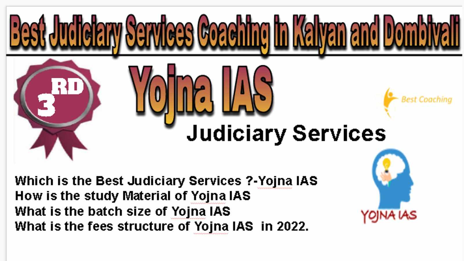 Rank 3 Best Judiciary Services Coaching in Kalyan and Dombivali