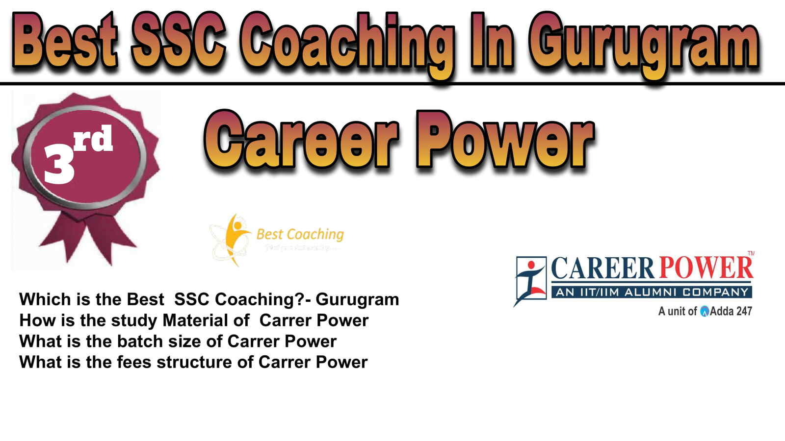 Rank 3 Best SSC Coaching in Gurugram