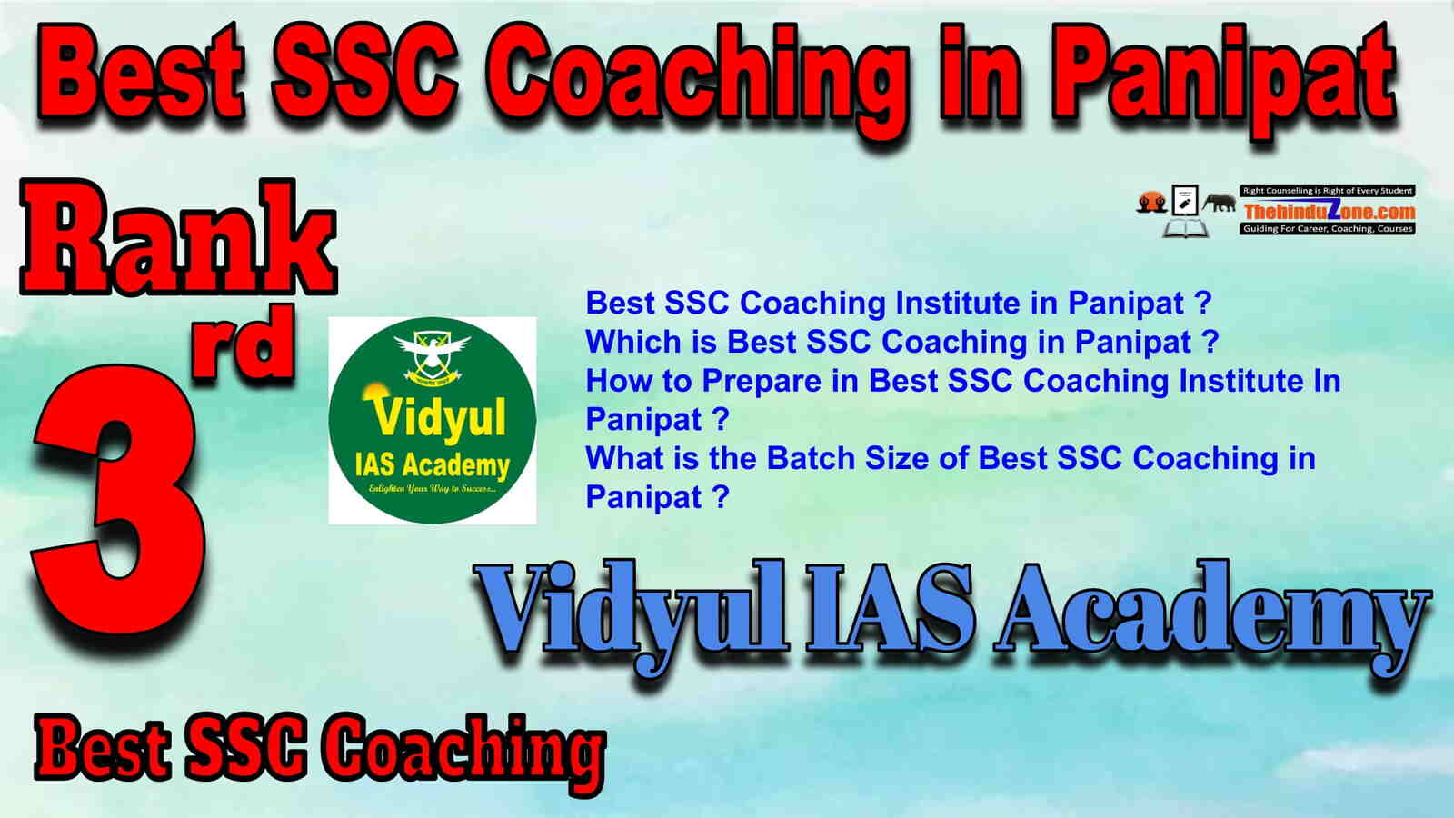 Rank 3 Best SSC Coaching in Panipat