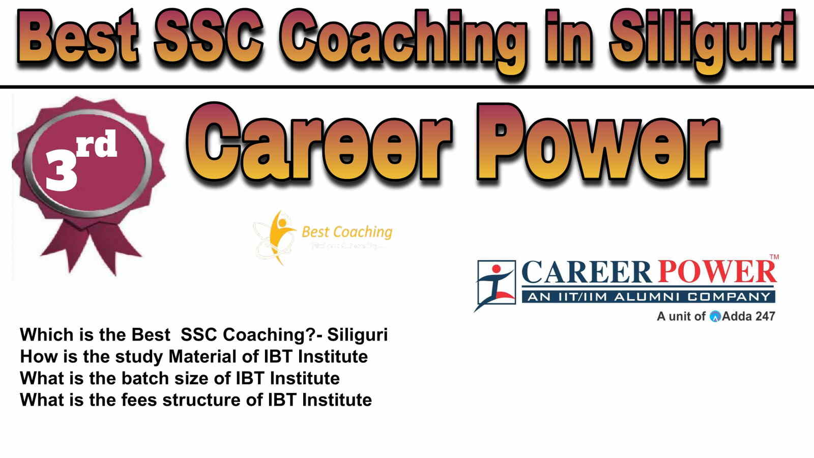 Rank 3 Best SSC Coaching in Siliguri