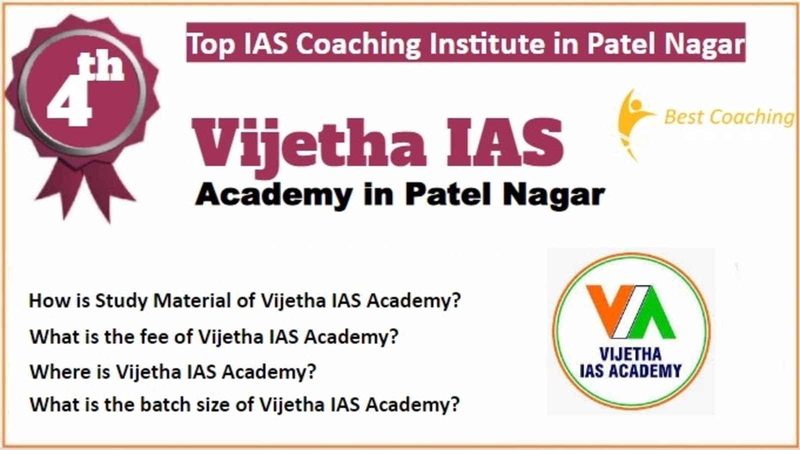 Rank 4 Best IAS Coaching in Patel Nagar