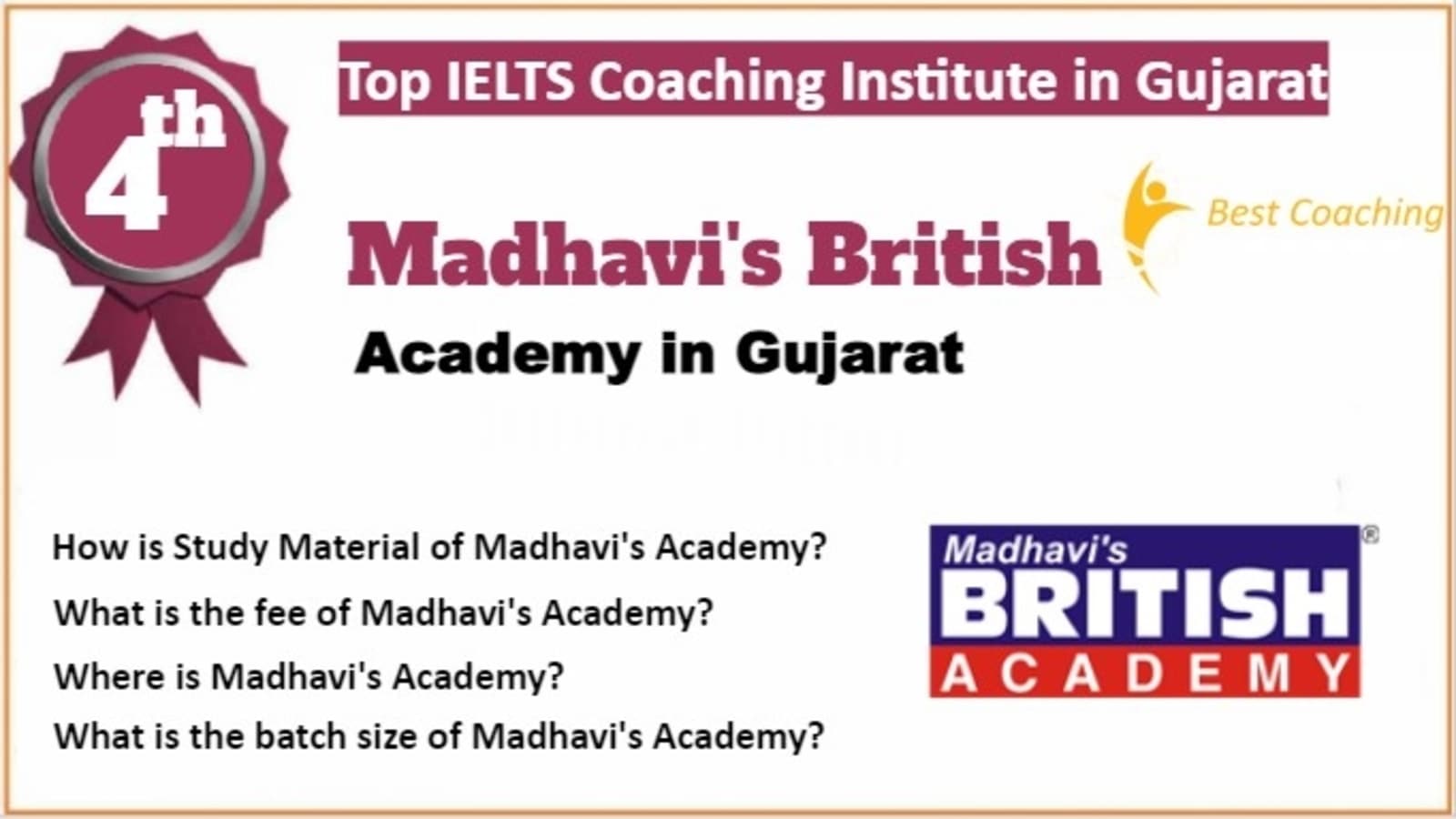 Rank 4 Best IELTS Coaching in Gujarat