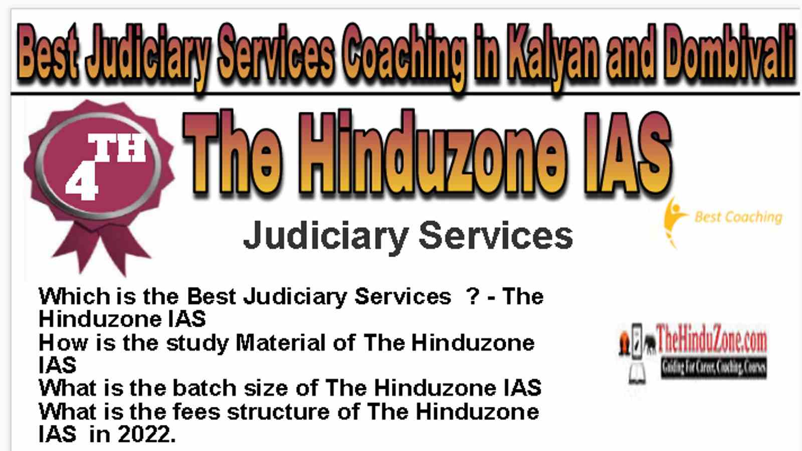 Rank 4 Best Judiciary Services Coaching in Kalyan and Dombivali