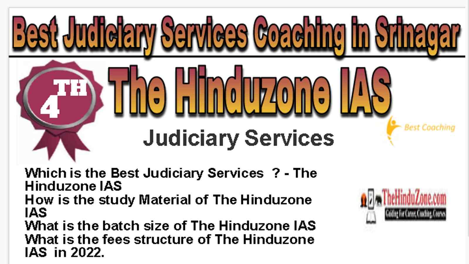 Rank 4 Best Judiciary Services Coaching in Srinagar