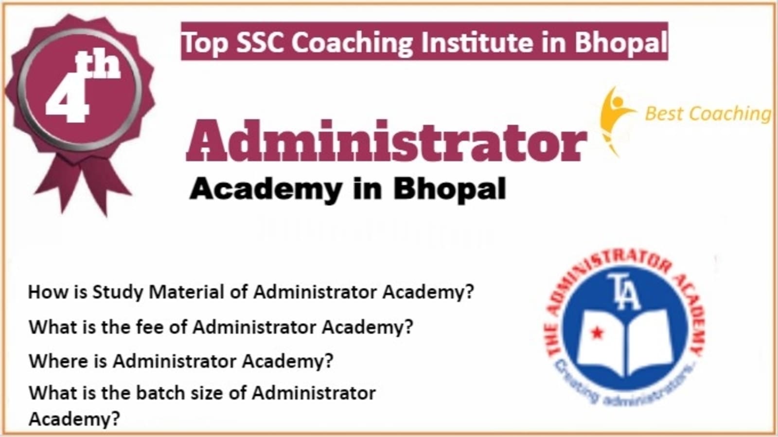 Rank 4 Best SSC Coaching in Bhopal