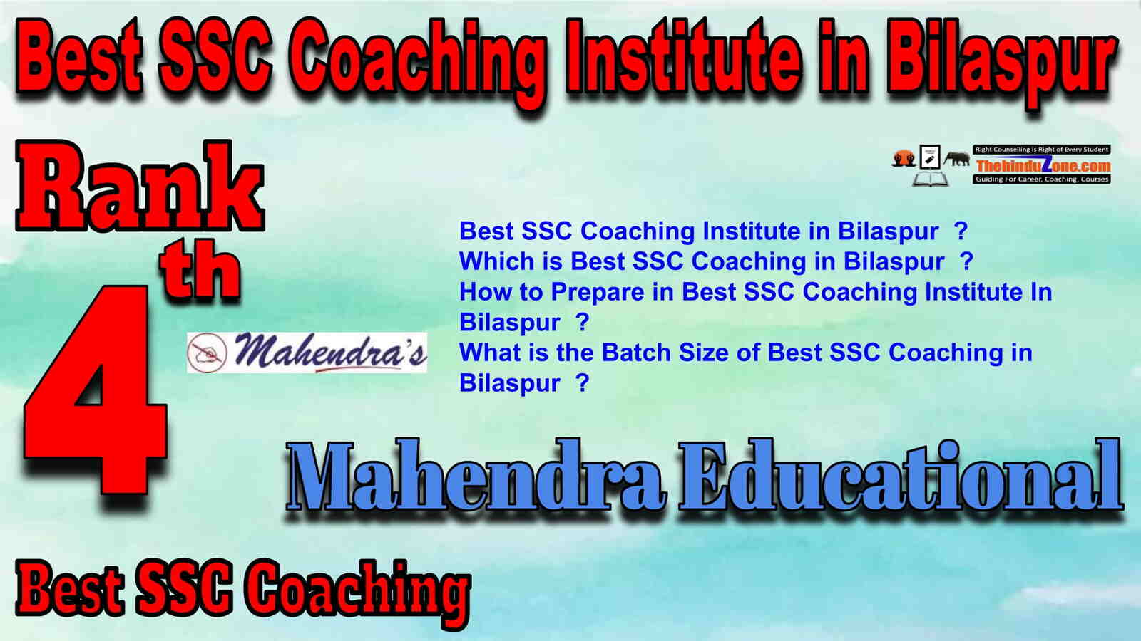 Rank 4 Best SSC Coaching in Bilaspur