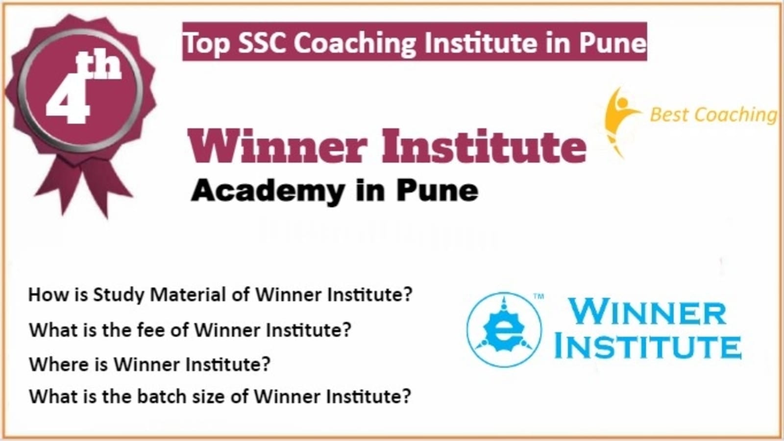 Rank 4 Best SSC Coaching in Pune