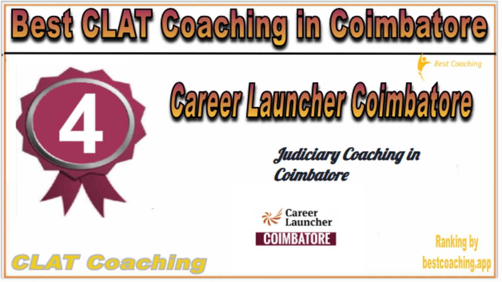 Rank 4. Career Launcher Coimbatore BEST CLAT Coaching in Coimbatore Rank 4. Career Launcher Coimbatore BEST CLAT Coaching in Coimbatore