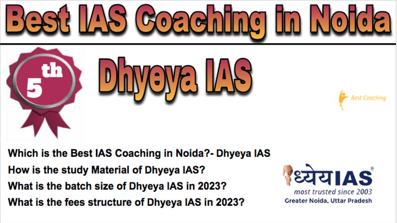 Rank 5 Best IAS Coaching in Noida
