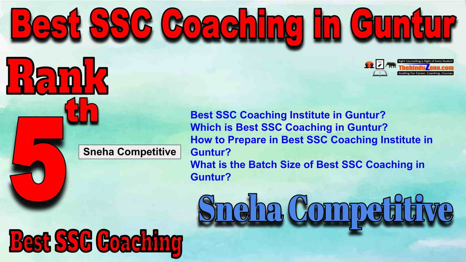 Rank 5 Best SSC Coaching in Guntur