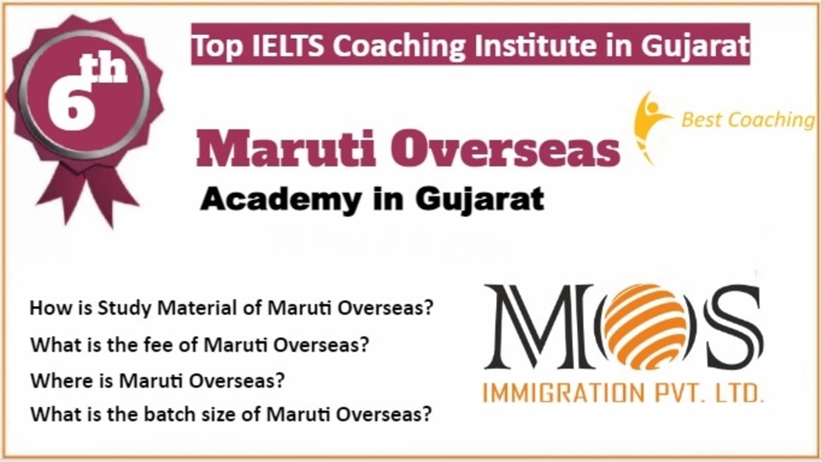 Rank 6 Best IELTS Coaching in Gujarat