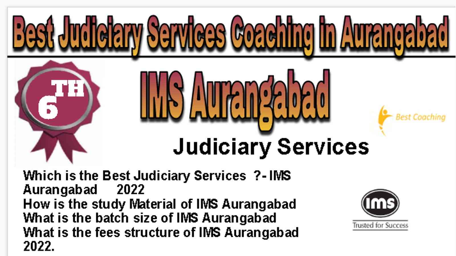 Rank 6 Best Judiciary Services Coaching in Aurangabad