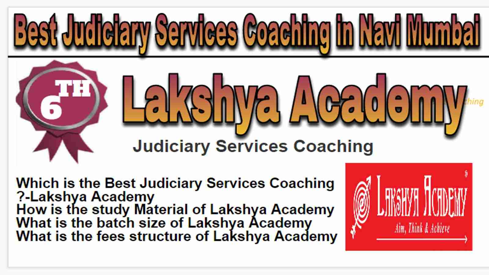 Rank 6 Best Judiciary Services Coaching in Navi Mumbai