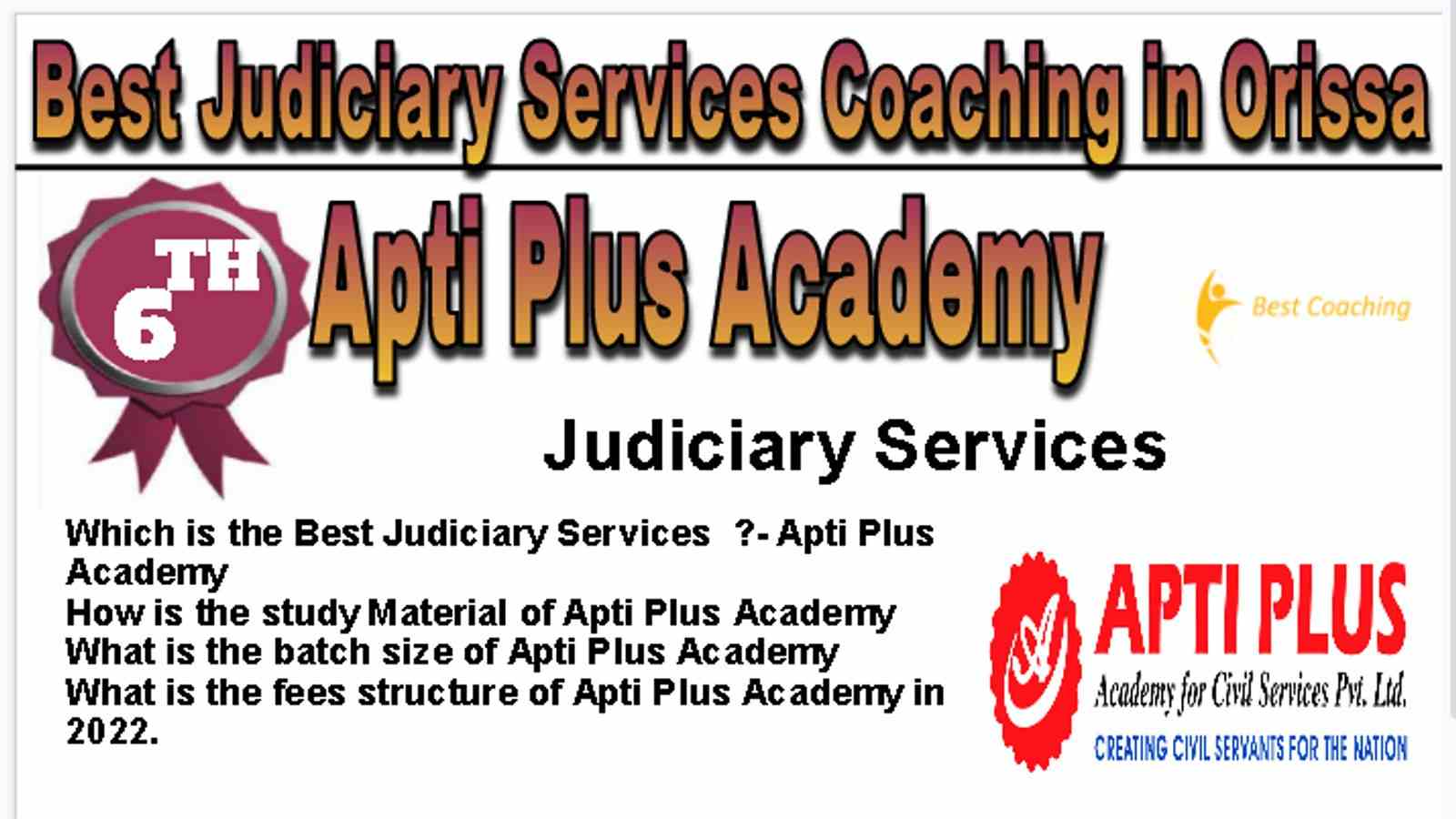Rank 6 Best Judiciary Services Coaching in Orissa
