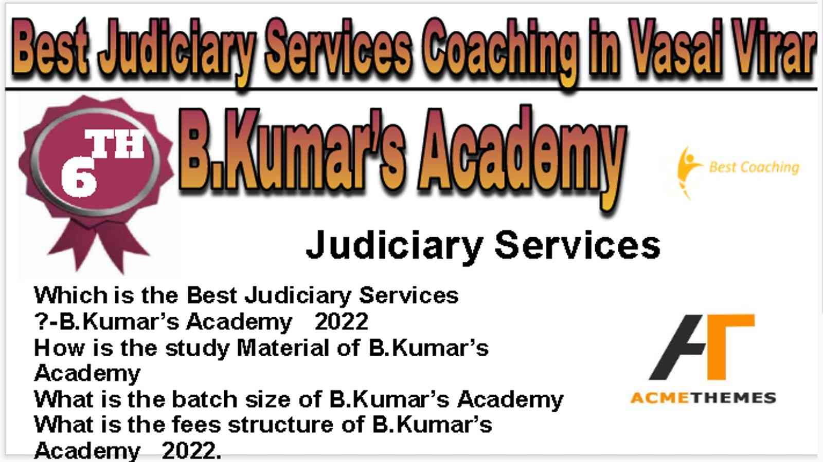 Rank 6 Best Judiciary Services Coaching in Vasai and Virar
