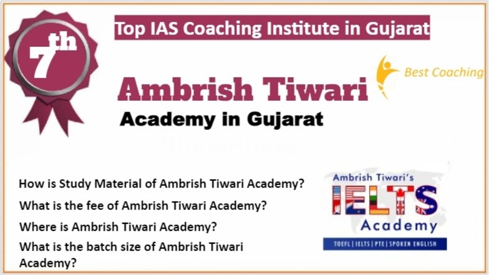Rank 7 Best IELTS Coaching in Gujarat