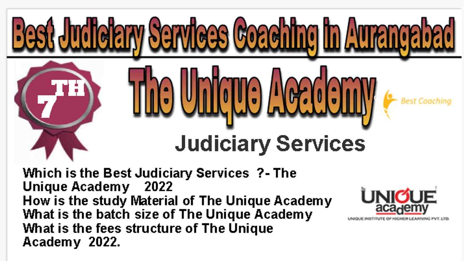 Rank 7 Best Judiciary Services Coaching in Aurangabad