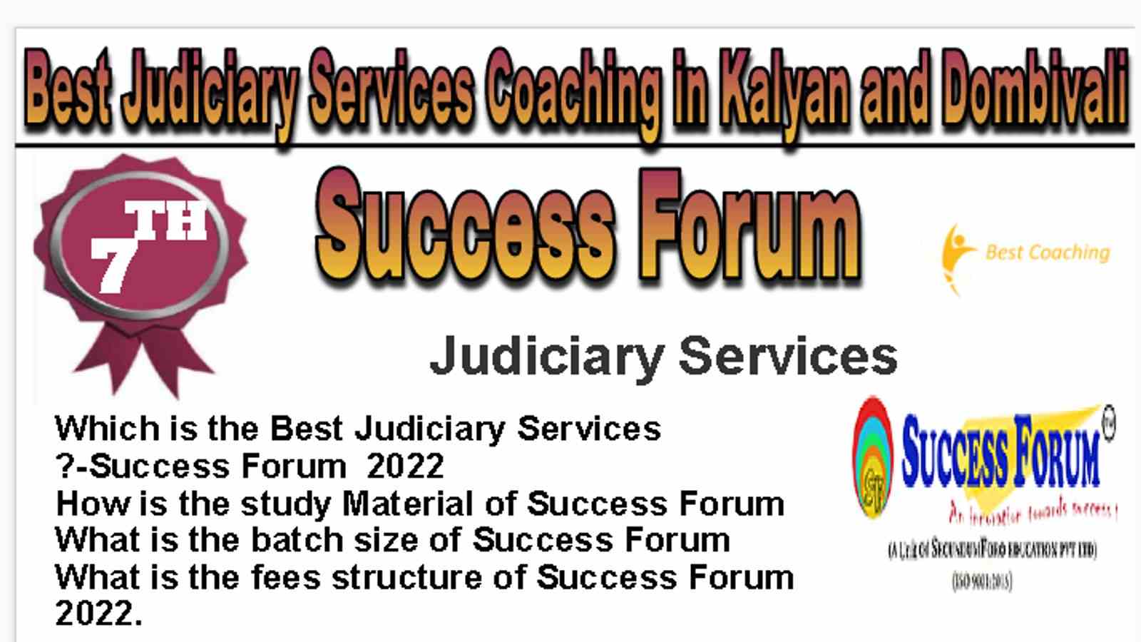 Rank 7 Best Judiciary Services Coaching in Kalyan and Dombivali