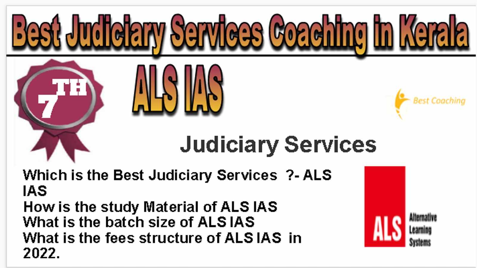 Rank 7 Best Judiciary Services Coaching in Kerala