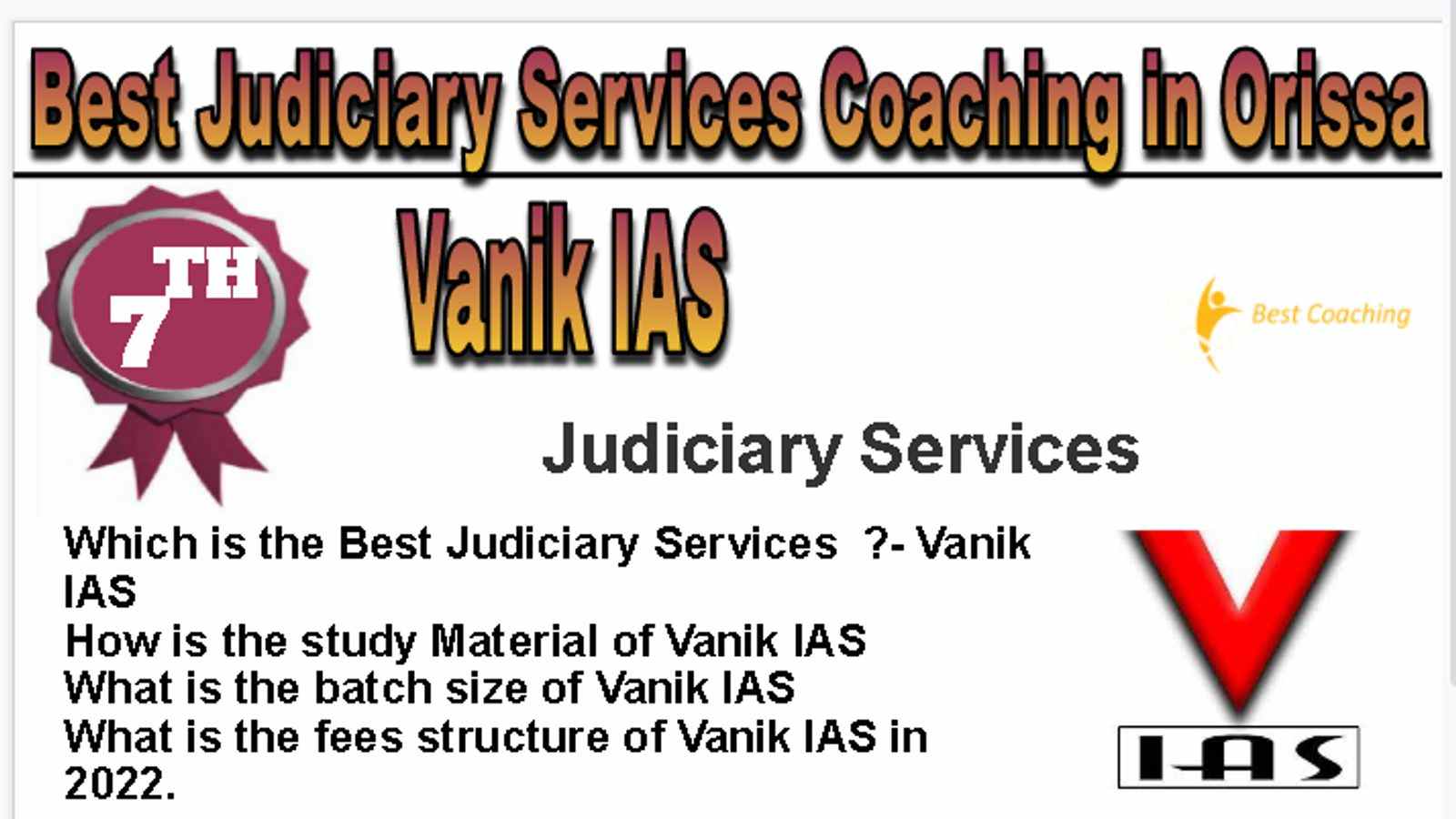 Rank 7 Best Judiciary Services Coaching in Orissa