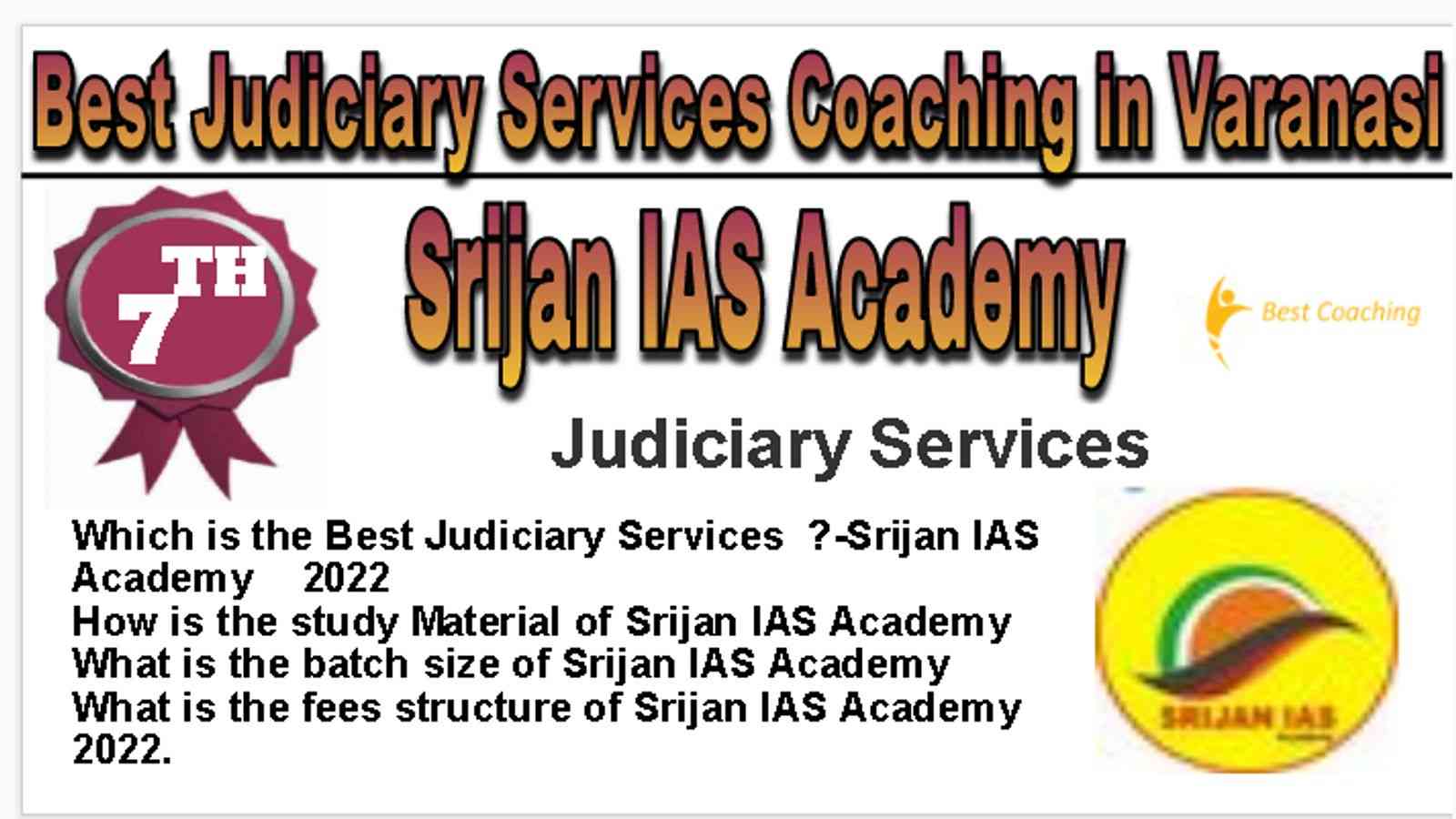 Rank 7 Best Judiciary Services Coaching in Varanasi