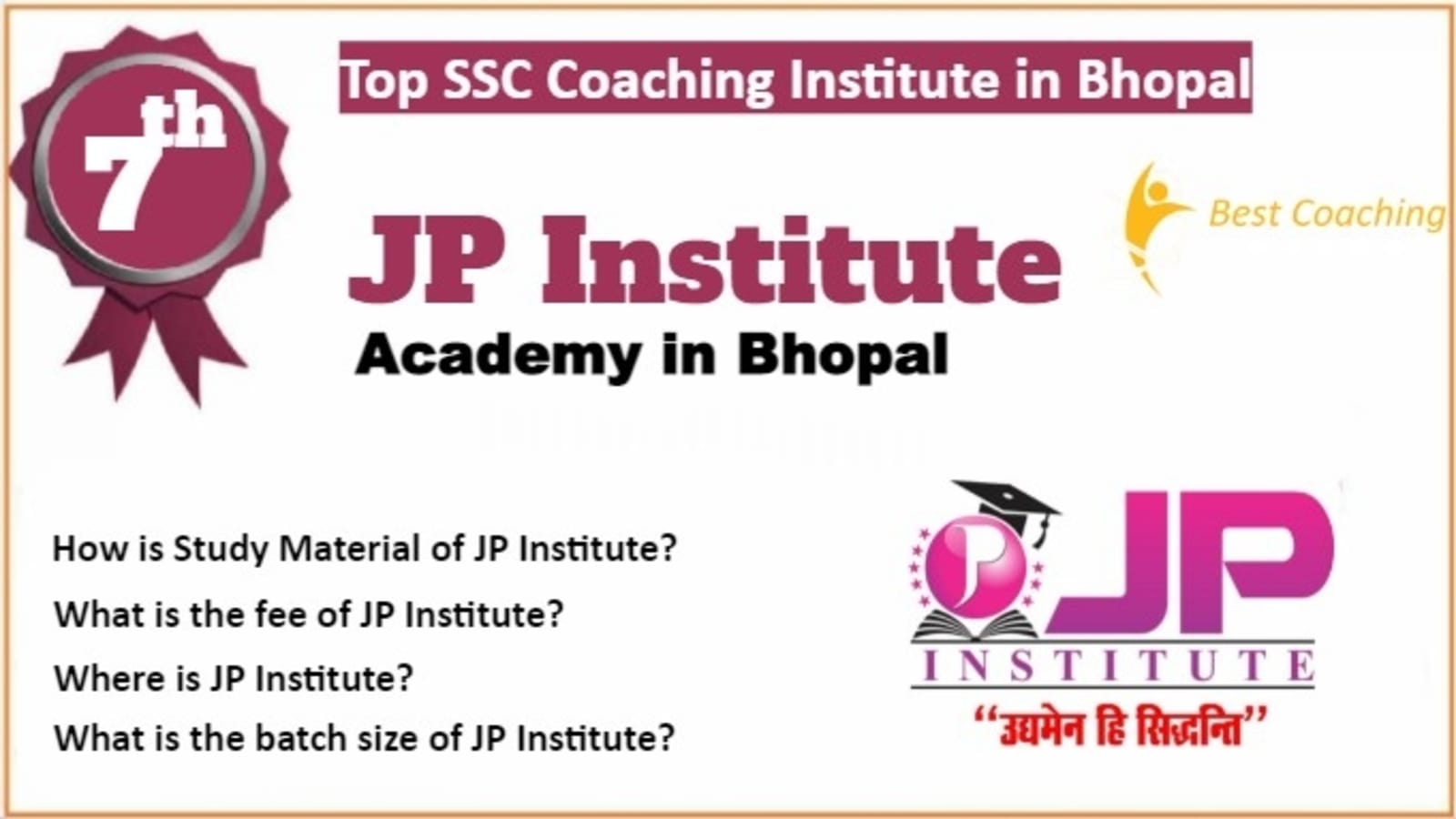 Rank 7 Best SSC Coaching in Bhopal