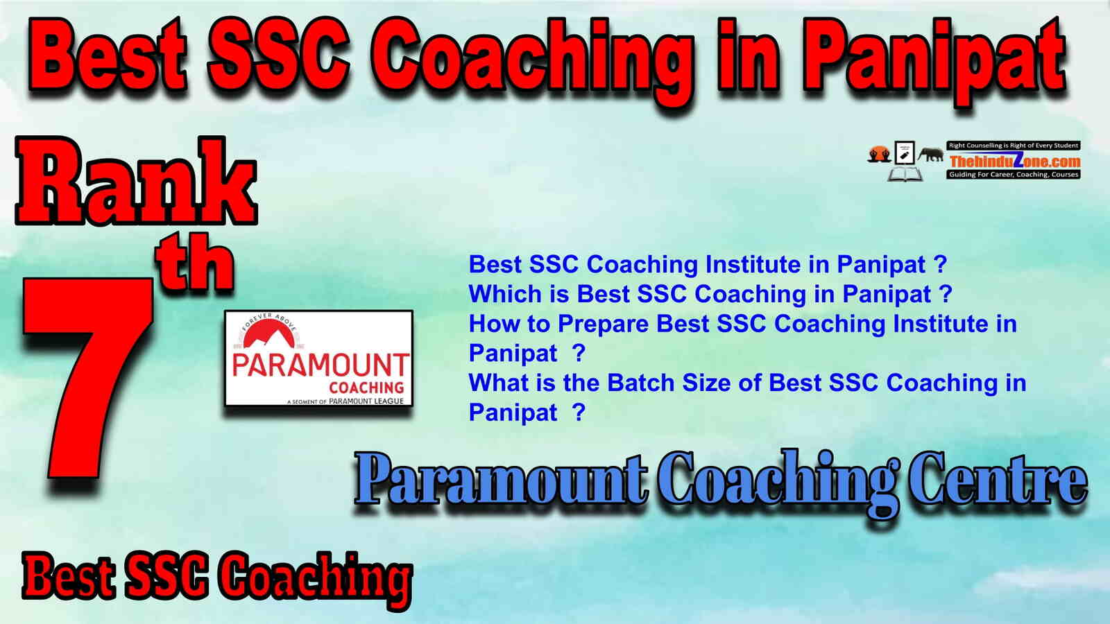Rank 7 Best SSC Coaching in Panipat