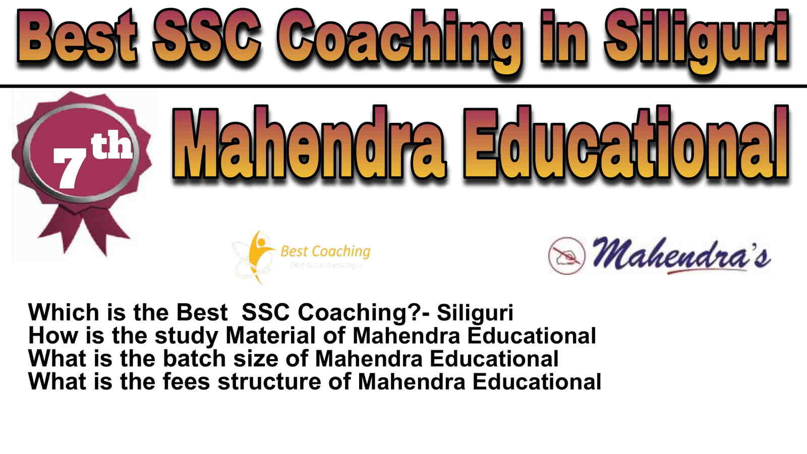 Rank 7 Best SSC Coaching in Siliguri