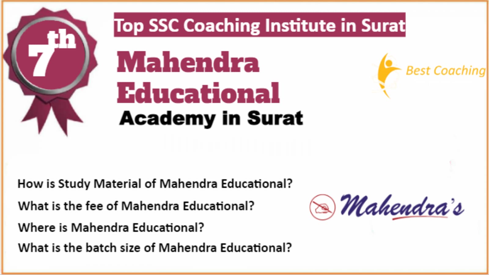 Rank 7 Best SSC Coaching in Surat