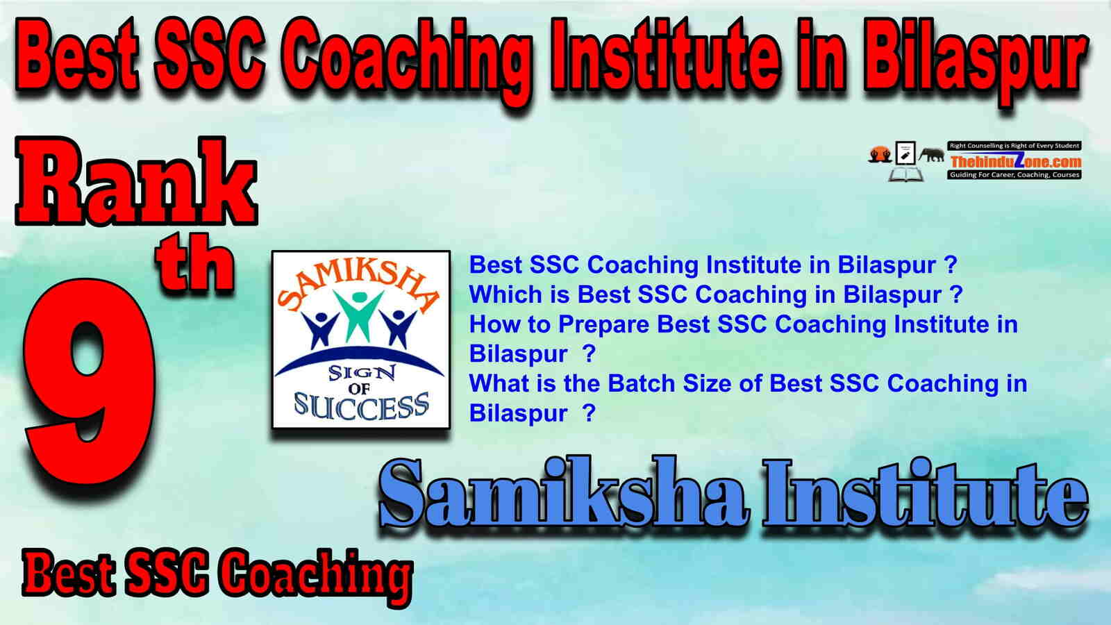 Rank 9 Best SSC Coaching in Bilaspur