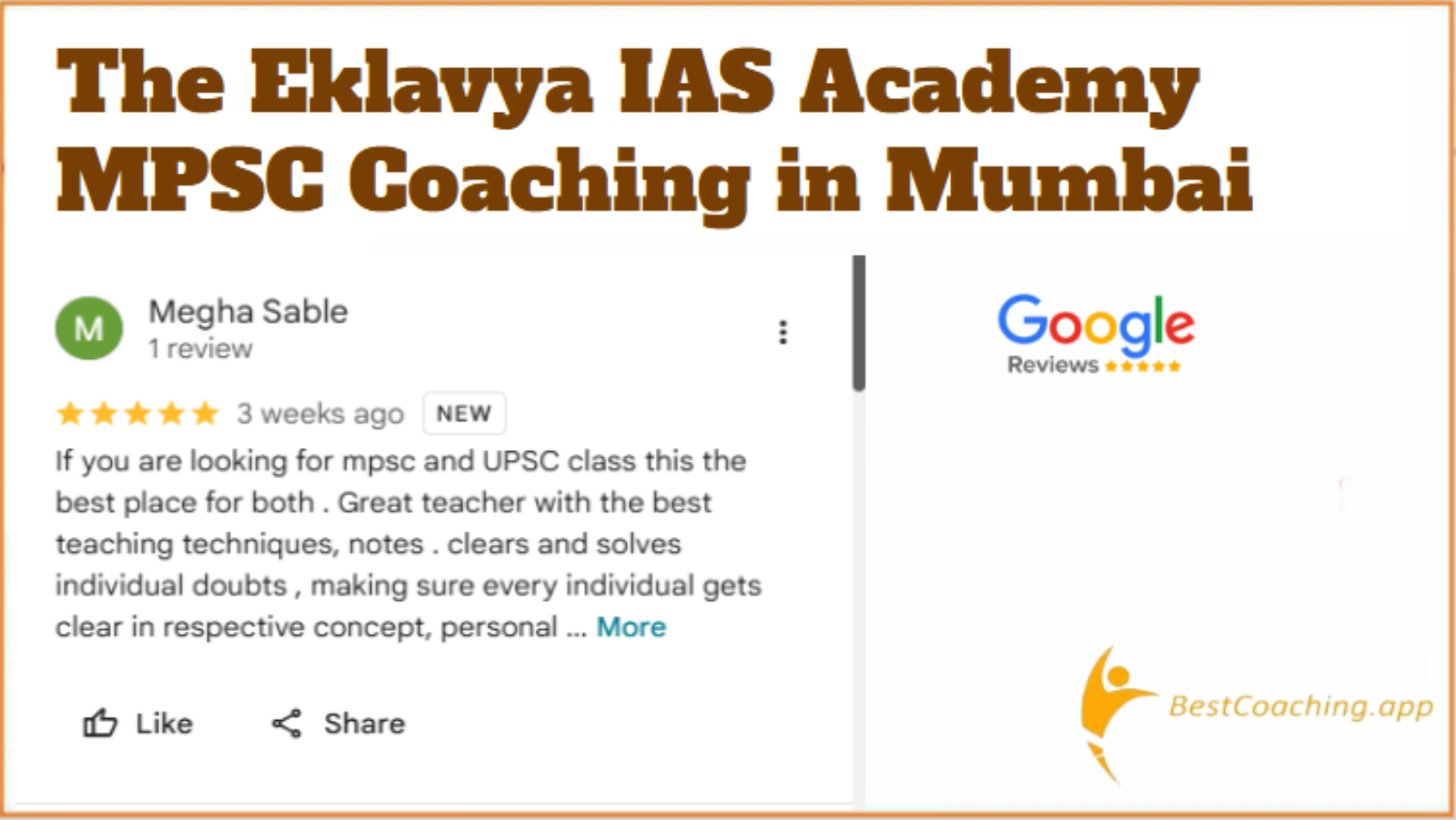 Eklavya IAS MPSC Coaching reviews mumbai