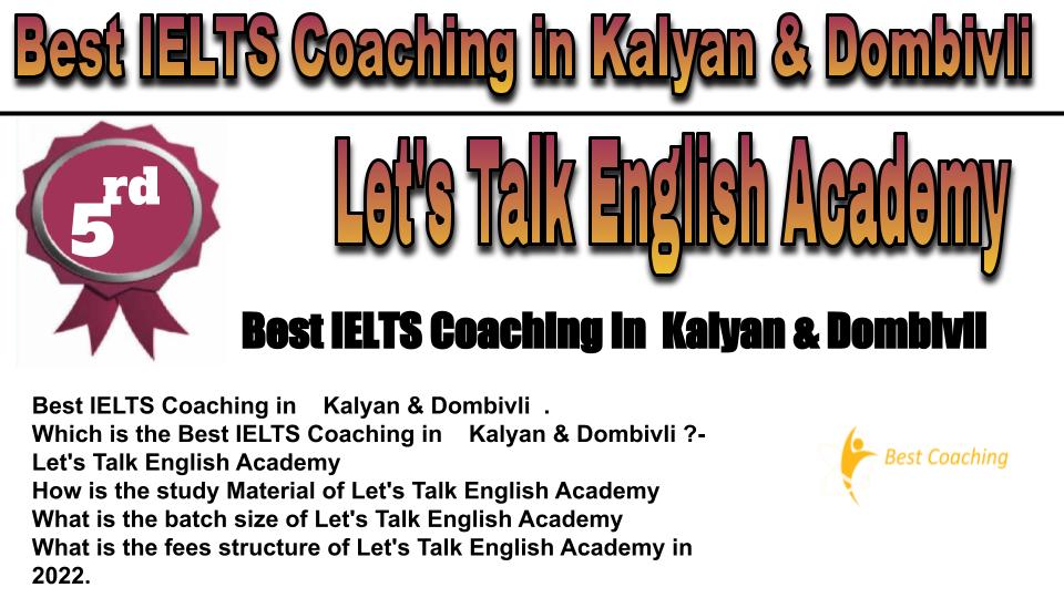 RANK 5 Best IELTS Coaching in Kalyan & Dombivli.