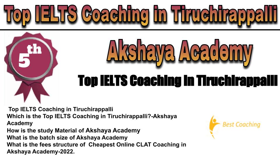 RANK 5 Top IELTS Coaching in Tiruchirappalli