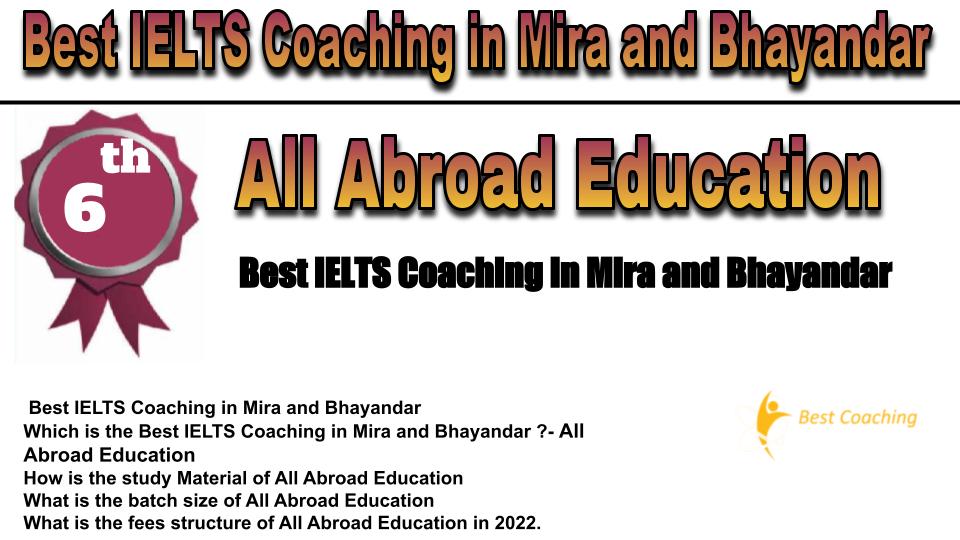 RANK 6 Best IELTS Coaching in Mira and Bhayandar