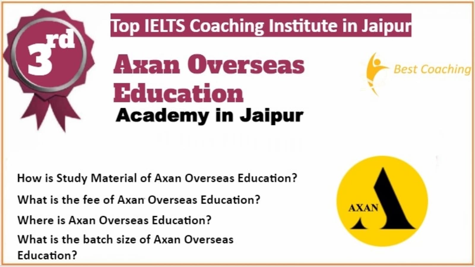 Rank 3 Best IELTS Coaching in Jaipur
