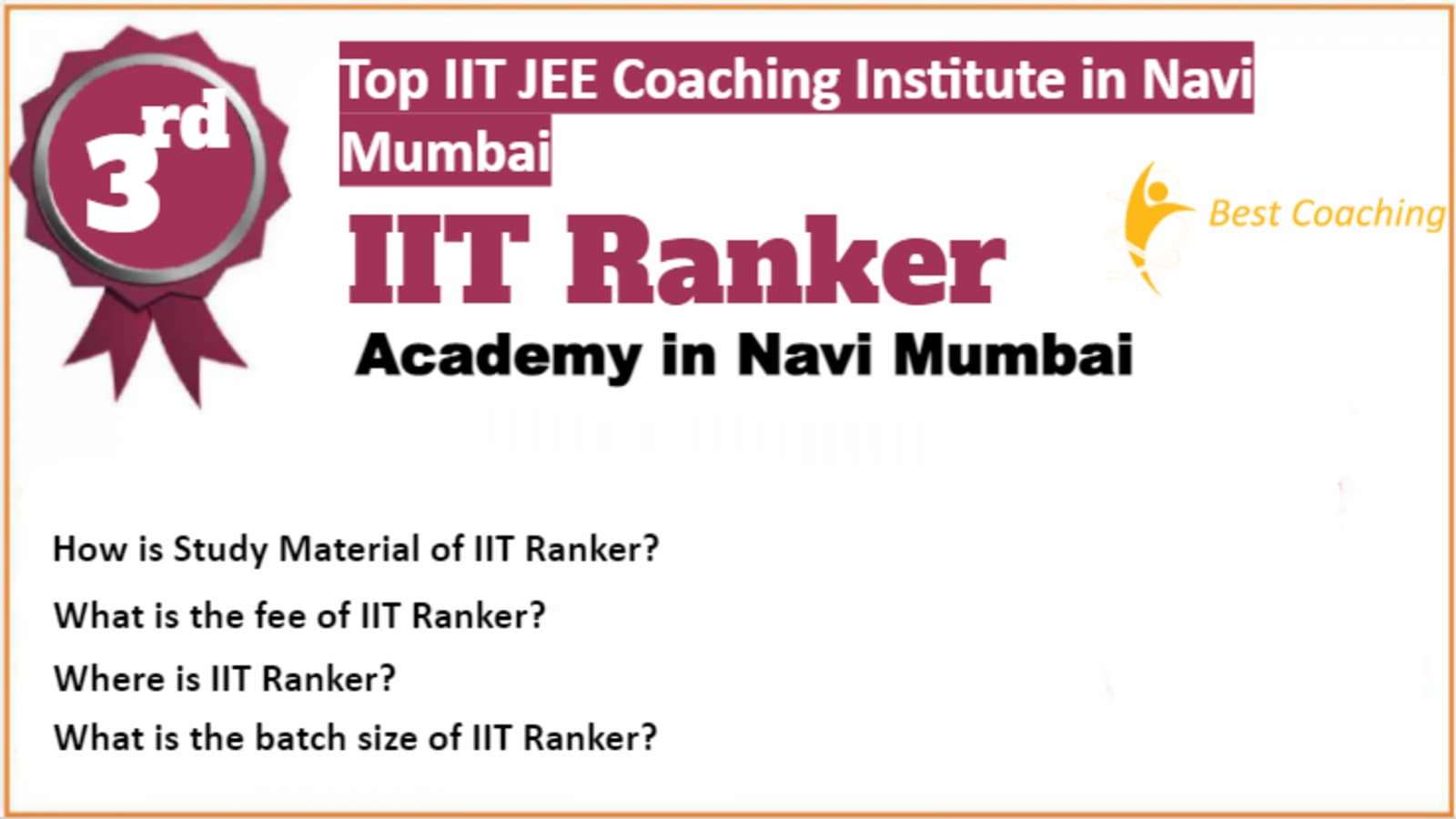 Rank 3 Best IIT JEE Coaching in Navi Mumbai
