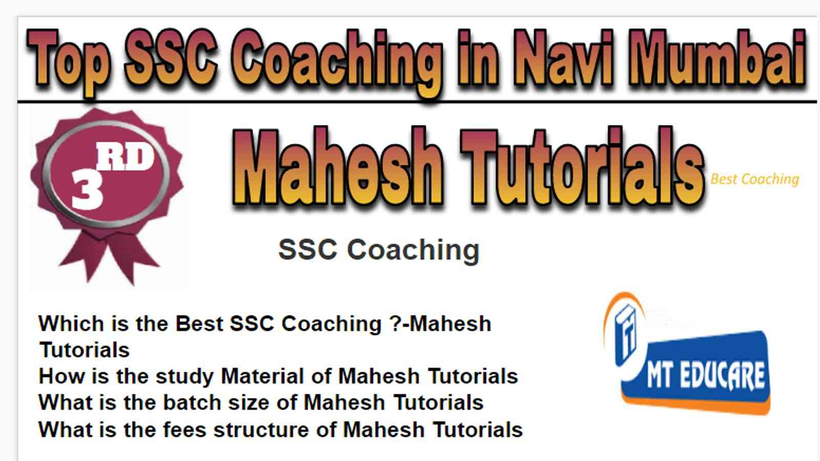 Rank 3 Best SSC Coaching in Navi Mumbai