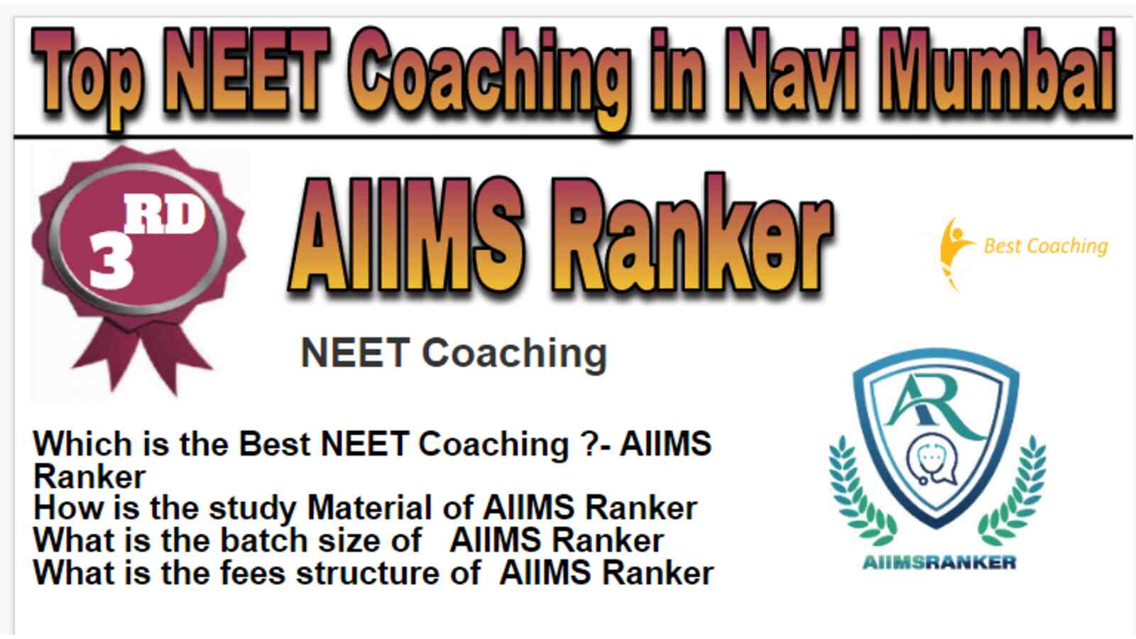 Rank 3 Top NEET Coaching in Navi Mumbai