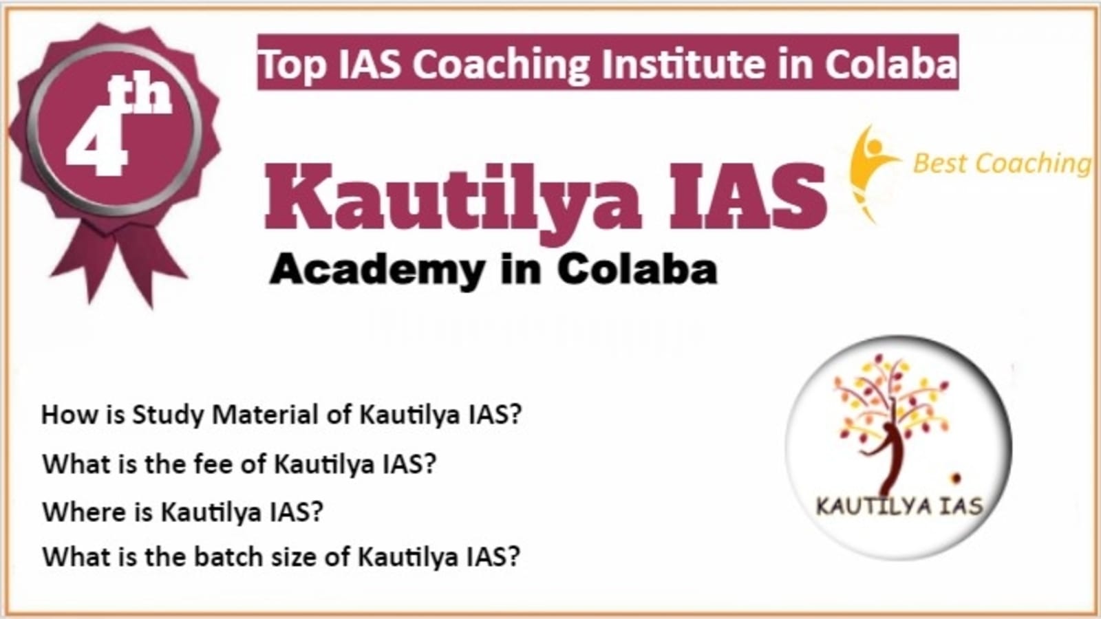 Rank 4 Best IAS Coaching in Colaba