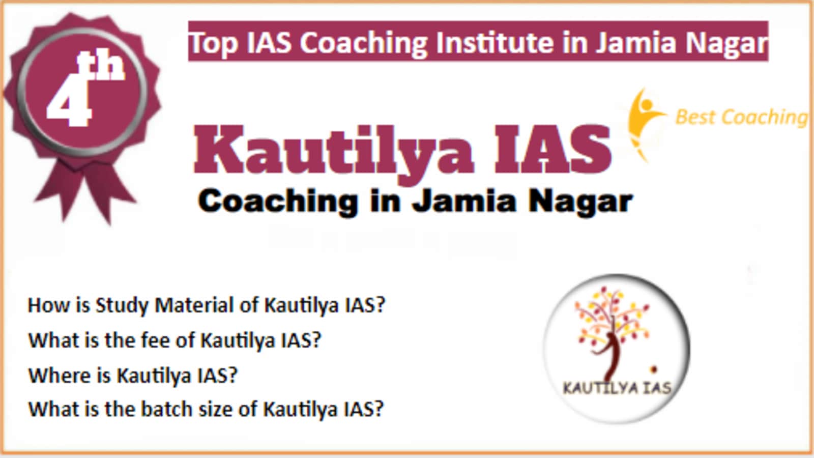 Rank 4 Best IAS Coaching in Jamia Nagar