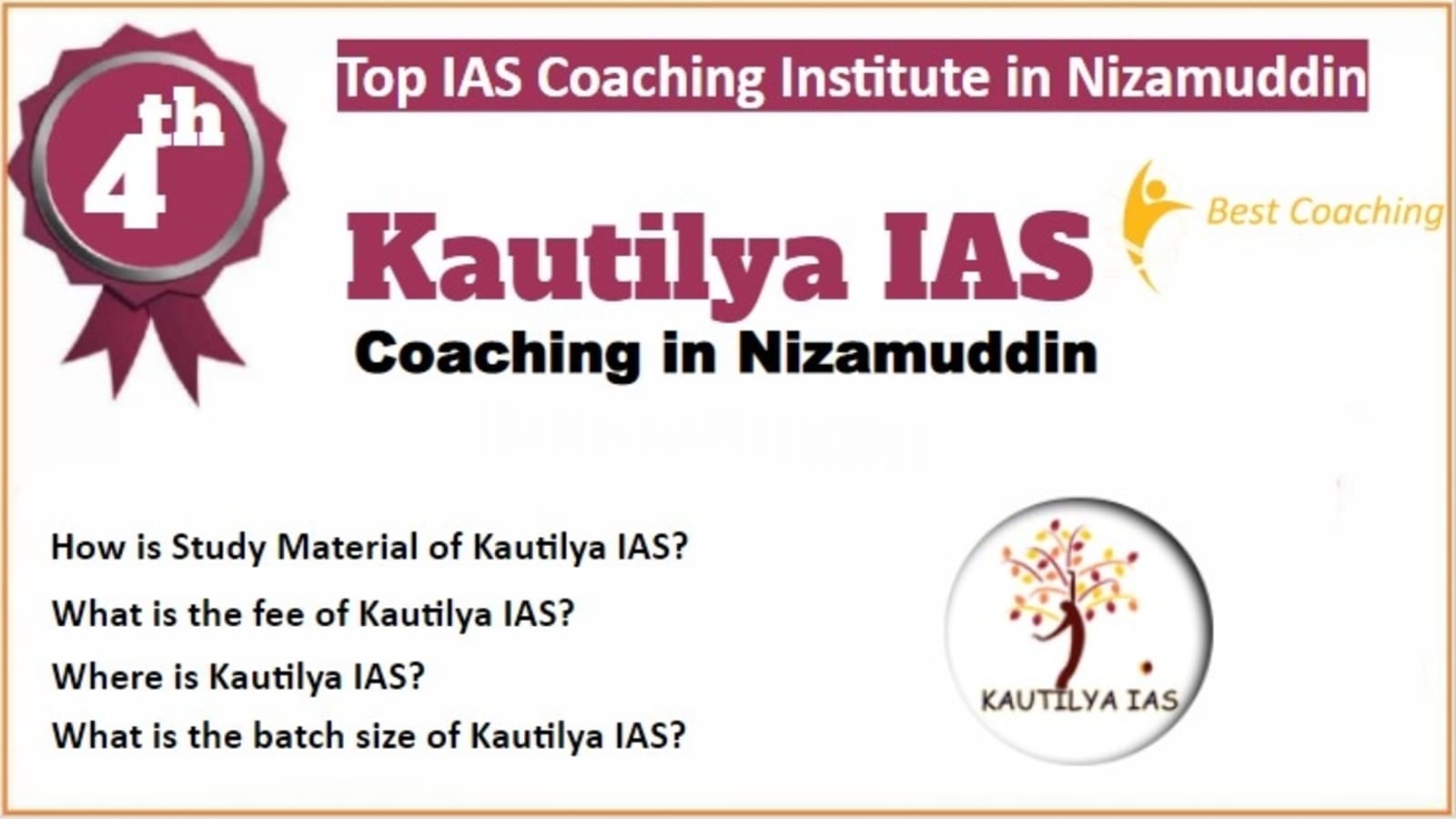 Rank 4 Best IAS Coaching in Nizamuddin
