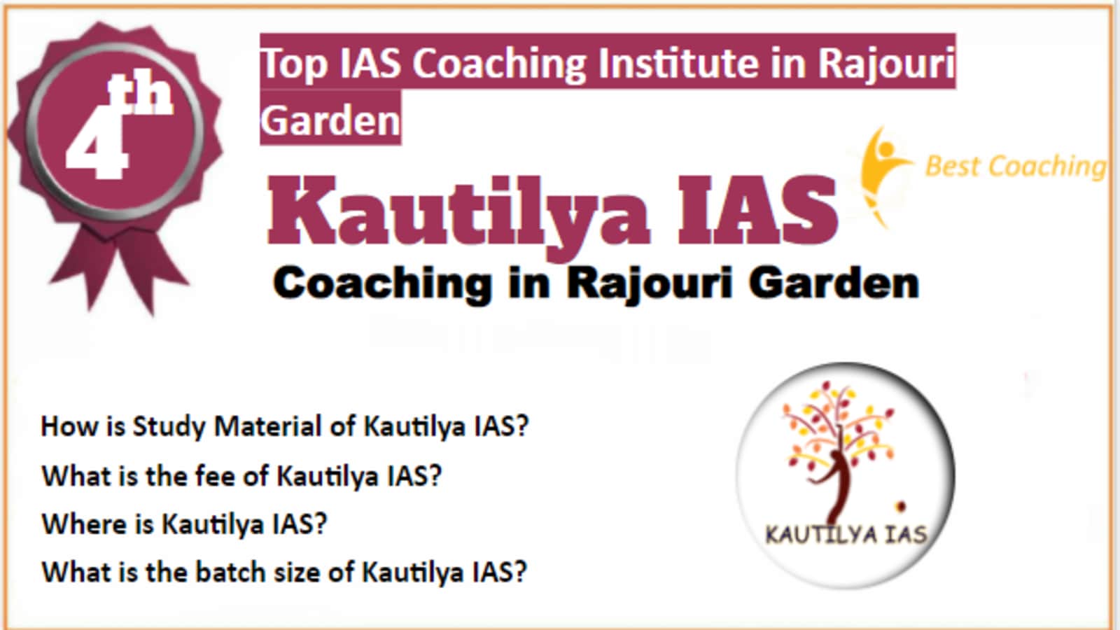 Rank 4 Best IAS Coaching in Rajouri Garden