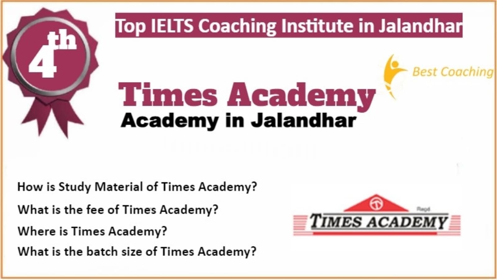 Rank 4 Best IELTS Coaching in Jalandhar