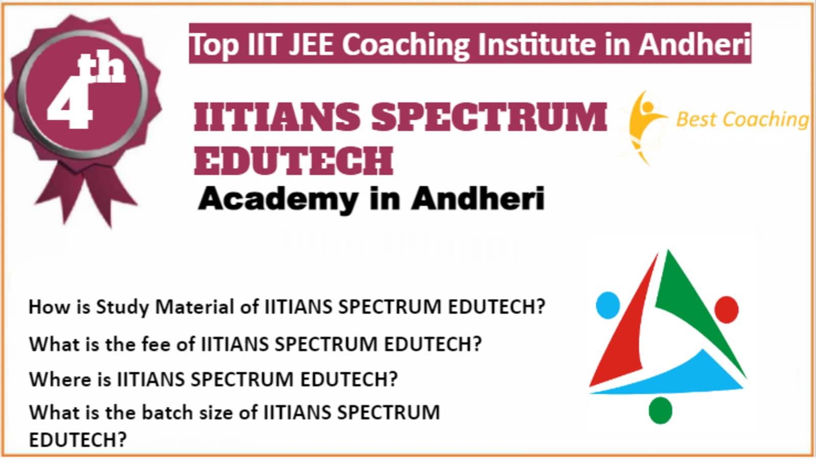 Rank 4 Best IIT JEE Coaching in Andheri