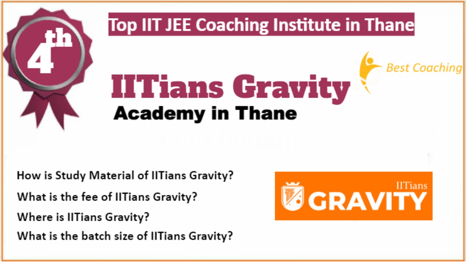 Rank 4 Best IIT JEE Coaching in Thane