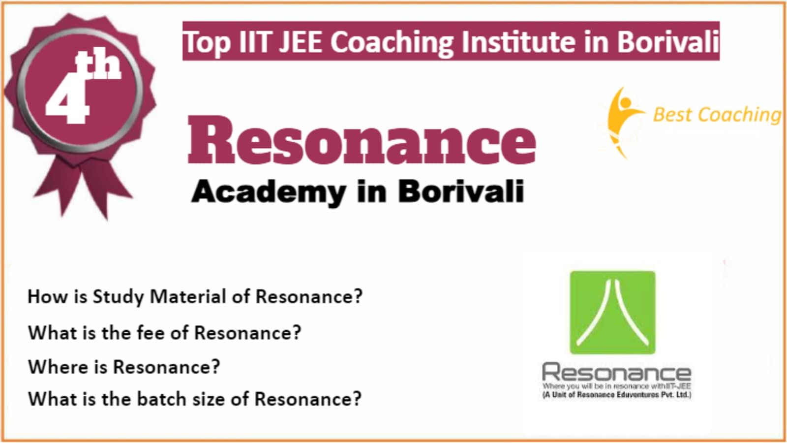 Rank 4 Top IIT JEE Coaching in Borivali