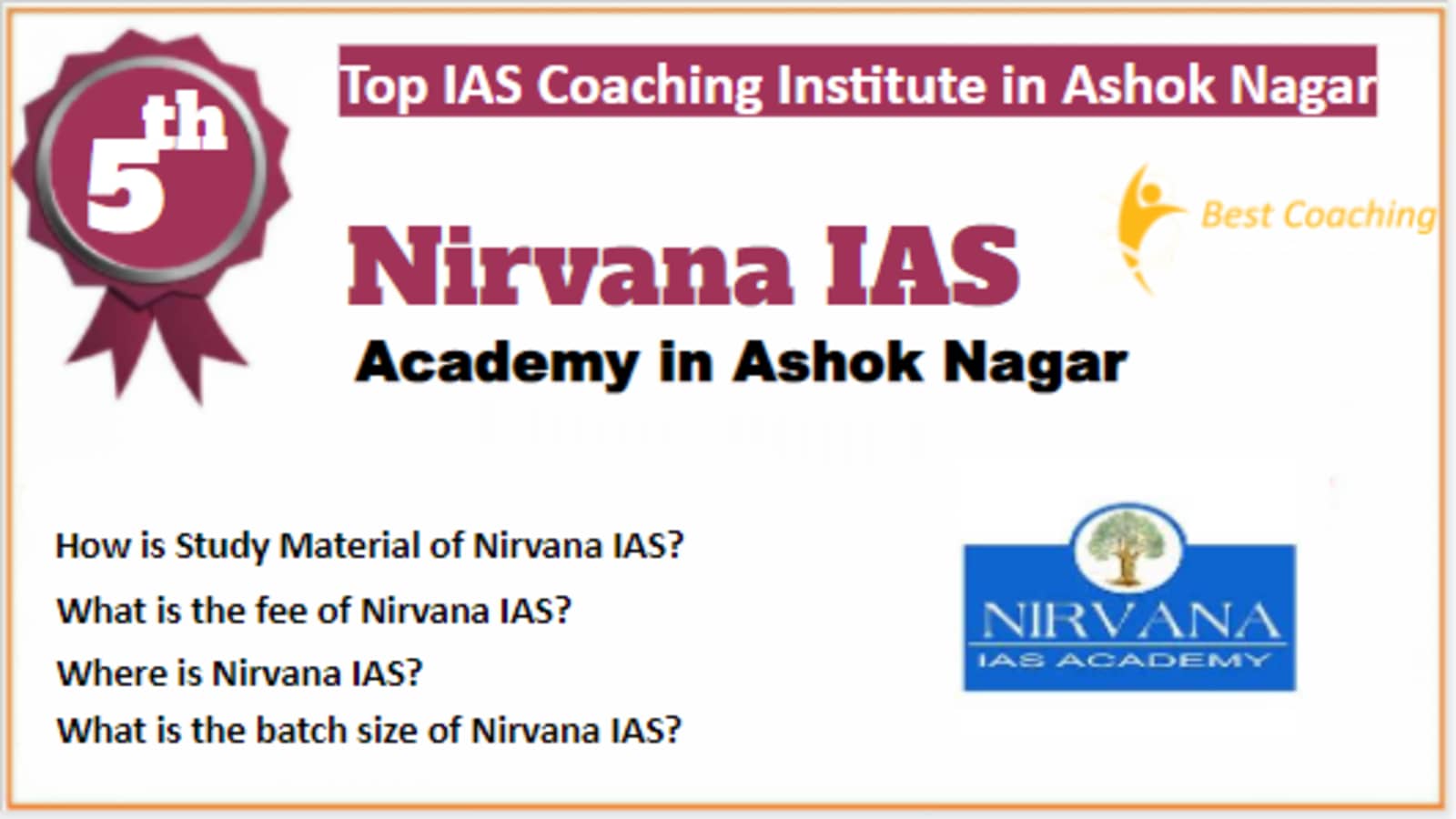Rank 5 Best IAS Coaching in Ashok Nagar