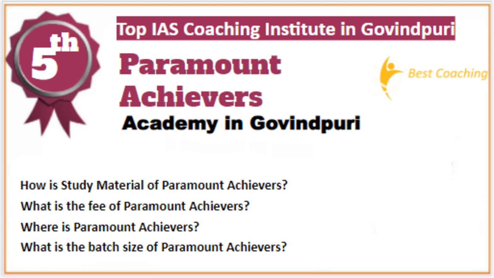 Rank 5 Best IAS Coaching in Govindpuri